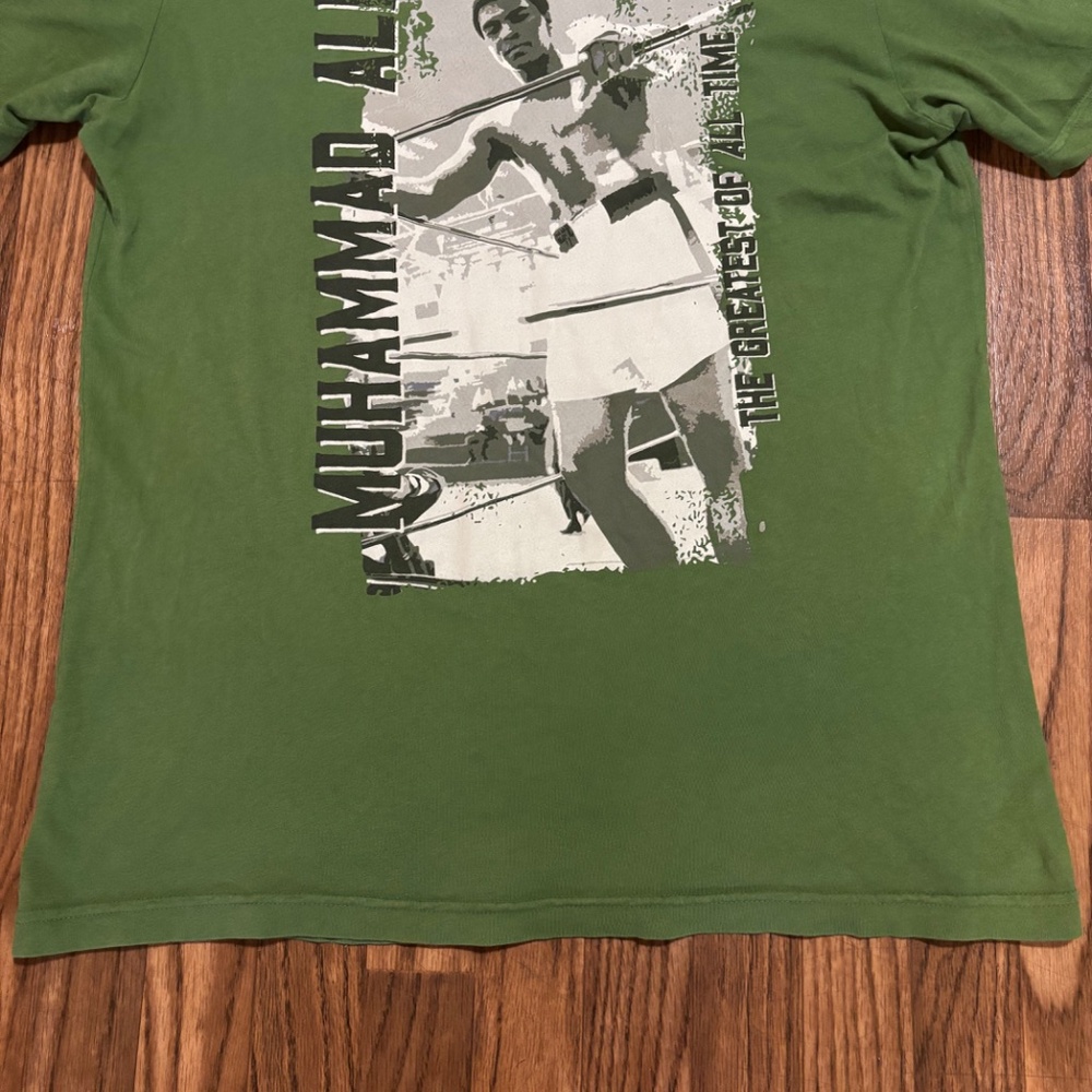 Hybrid Apparel * Muhammad Ali Green Short Sleeve Tee * Men Large. - Picture 10 of 11
